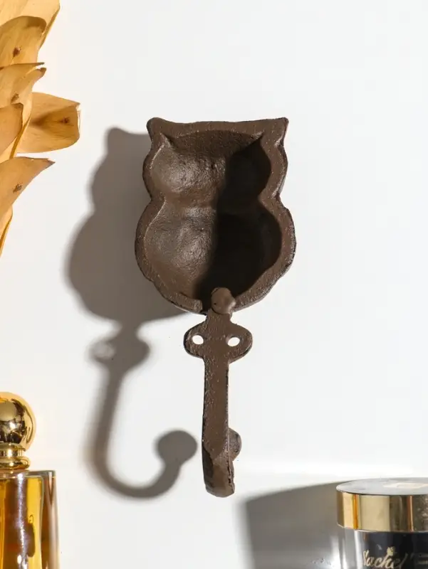 Крючок настенный &laquo;Упитанный филин&raquo;, ключница декоративная, чугун, 16&times;7&times;4 см
