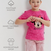 Футболка Minnie, Минни Маус, рост 110-116, розовый