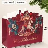 Пакет подарочный &laquo;С Новым годом&raquo;, щелкунчик, 30&times;19.4&times;10 см