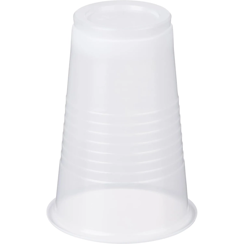 Стакан одноразовый 200мл белый, для хол/гор., бюджет, КОМУС ПП 100шт/уп