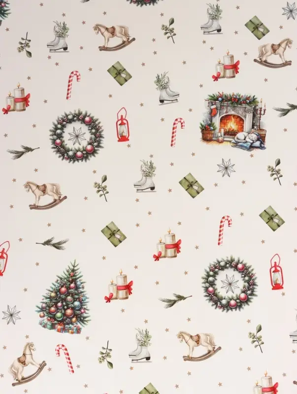Бумага упаковочная глянцевая "Новогодний уют", 1 лист 68 х 100±5% см