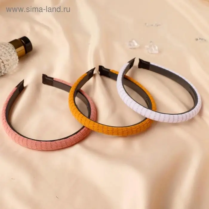 Ободок для волос «Космея», полоски блеск, 1.5 см, МИКС Ободок для волос «Космея», полоски блеск, 1.5 см, МИКС