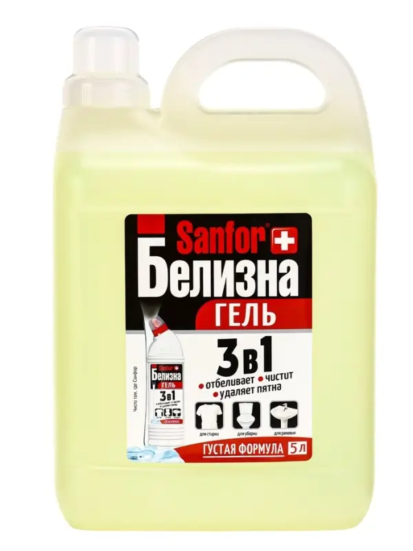 Белизна гель 3 в 1 Sanfor, 5 л