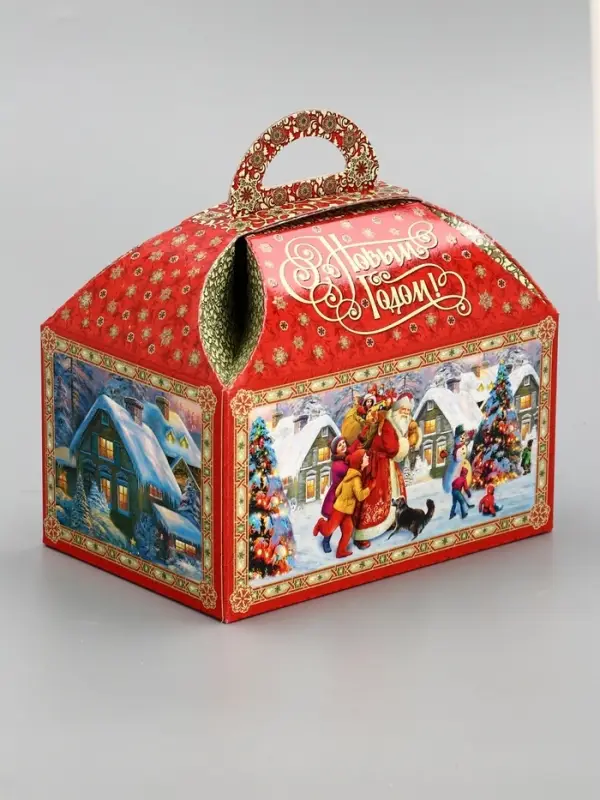 Подарочная новогодняя коробка «Атмосфера» Ларец малый 18.5×12.5×19 см Подарочная новогодняя коробка «Атмосфера» Ларец малый 18.5×12.5×19 см