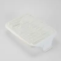 Туалет с сеткой, 44&times;33&times;11.5 см, серый, белый