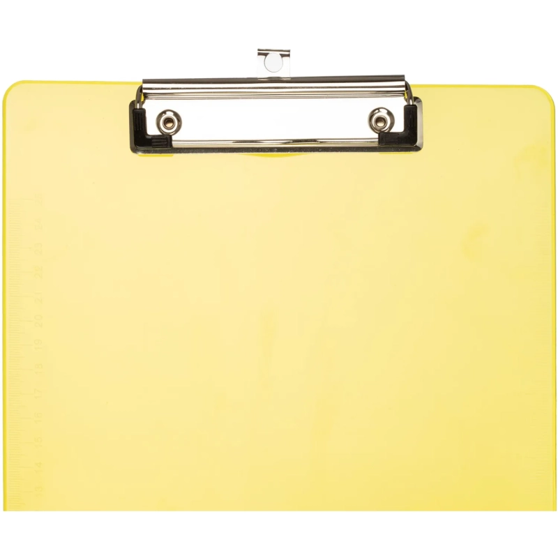 Папка-планшет Attache А4, жесткий пластик 2мм, прозрачный желтый