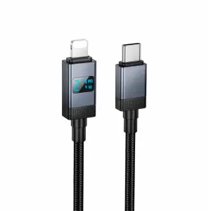 Кабель Type-C на Lightning 1M 27W X118 HOCO черный