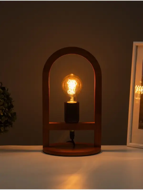 Лампа настольная RISALUX ЭКО &laquo;Клот&raquo; 1&times;40 Вт Е27 коричневый 17&times;17&times;30 см