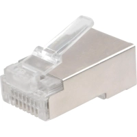 Вилка Cablexpert RJ-45 (8P8C) PLUG5SP кат5e экр, 30 микрон, (100 шт.), пак