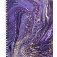 Бизнес-тетрадь А5,96л,кл,греб,ламин.обл. Attache Selection Fluid Фиолетовый