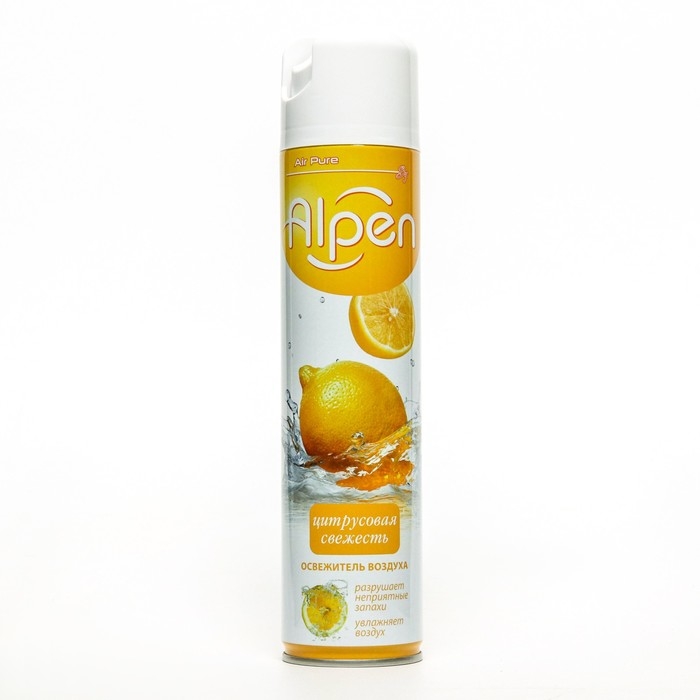 Освежитель воздуха Alpen, Цитрусовая свежесть, 300 мл Освежитель воздуха Alpen, Цитрусовая свежесть, 300 мл