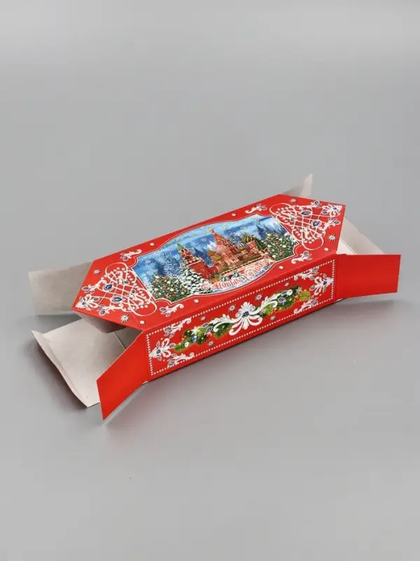 Подарочная новогодняя коробка «Кремль» конфета красная, 20×10×6 см Подарочная новогодняя коробка «Кремль» конфета красная, 20×10×6 см