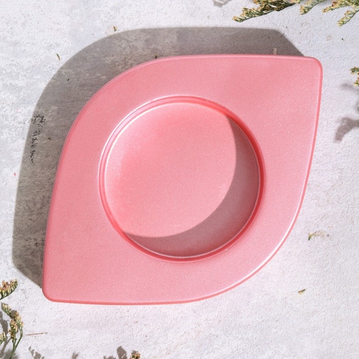 Подсвечник Подсвечник "Глаз. Мрамор" из гипса, 14,5х9,5х2см,розовый