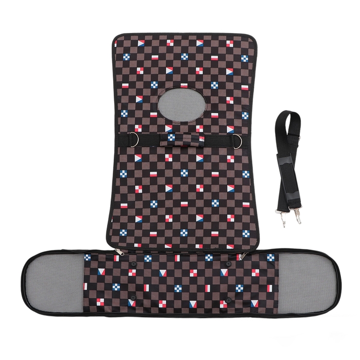 Сумка-переноска каркасная  Сумка-переноска каркасная "Звёздное небо" , размер L, 53 х 21 х 29 см, чёрная