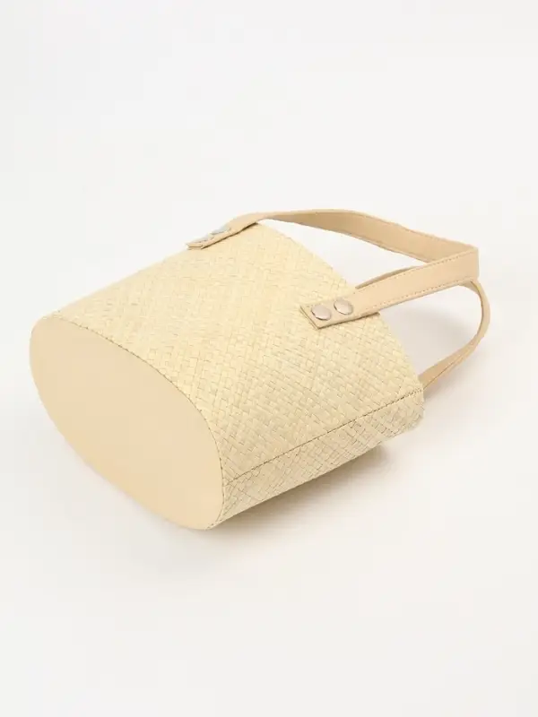 Сумка плетёная из пандана, 23&times;13&times;35 см, бежевая