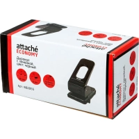 Дырокол Attache до 60листов, с линейкой, цвет черный