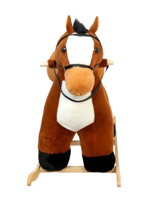 Качалка &laquo;Лошадка&raquo;, со спинкой, коричневая