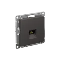 ATLASDESIGN РОЗЕТКА компьютерная RJ45, кат. 5Е, механизм, БАЗАЛЬТ