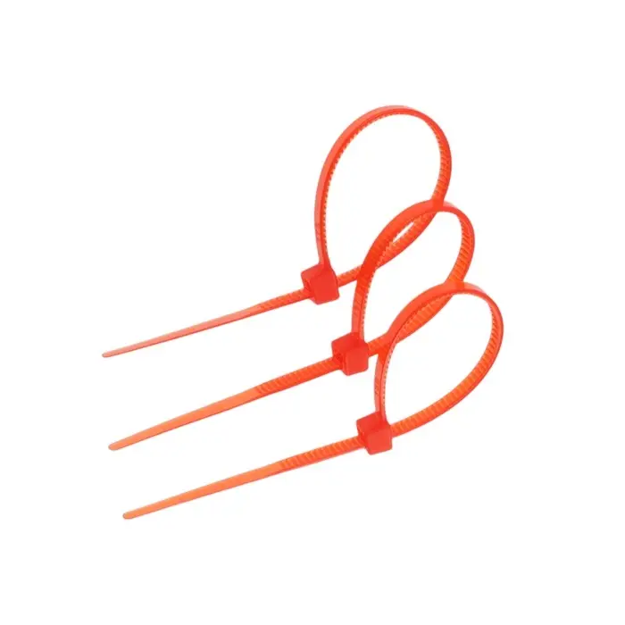 Хомут нейлоновый для стяжки, ТУНДРА, 2.5×100 мм, красный, 25 шт.