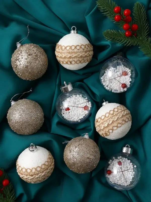 Ёлочные игрушки &laquo;Орсон&raquo;, шары новогодние, d=8 см, 9 шт., люкс