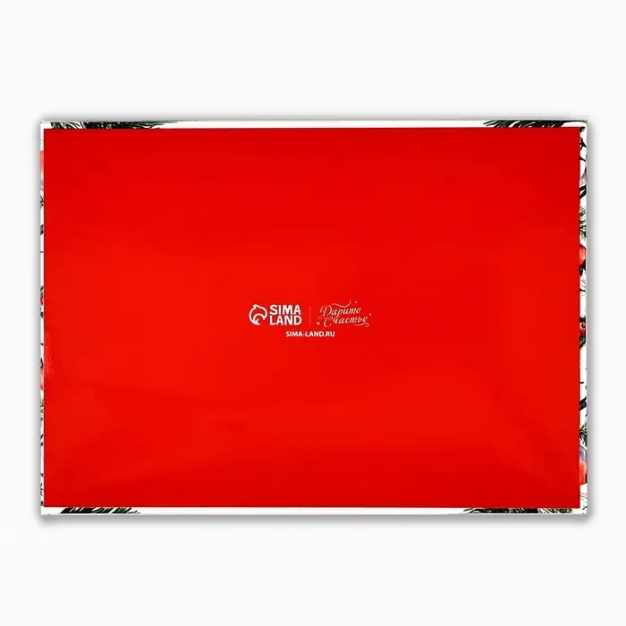 Коробка под 6 конфет новогодняя с ячейками &laquo;Снегири&raquo;, 10&times;14.5&times;3 см