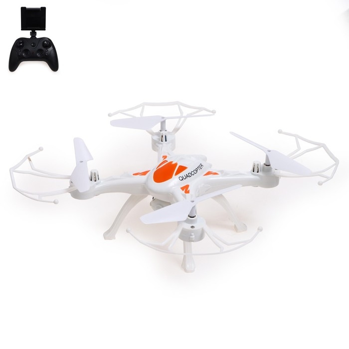 Квадрокоптер LH-X16WF, камера, передача изображения на смартфон, Wi-FI, цвет белый Квадрокоптер LH-X16WF, камера, передача изображения на смартфон, Wi-FI, цвет белый