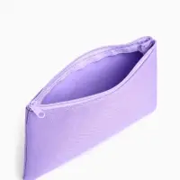 Косметичка-пенал на молнии, плоская, маленькая, сиреневая