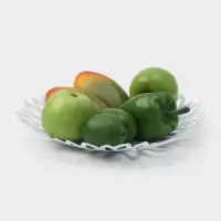 Фруктовница Доляна &laquo;Пион&raquo;, 28.5&times;28.5&times;5 см, белая