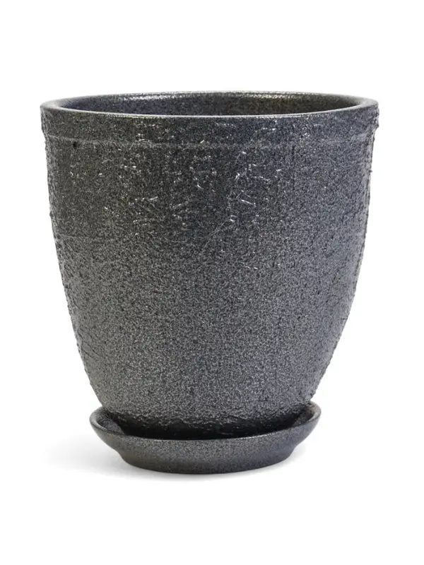 Горшок цветочный с поддоном 2,4 л, керамика  Горшок цветочный с поддоном 2,4 л, керамика "Шагрень" (М)
