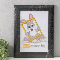 Фоторамка для фото 21&times;30 см Keep memories Luxe Elegance, с ножкой, пластик, чёрный, (пластиковый экран)