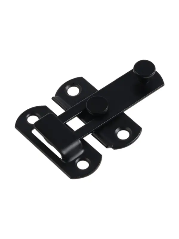 Шпингалет накладной ТУНДРА, прямой, 70 мм, черный