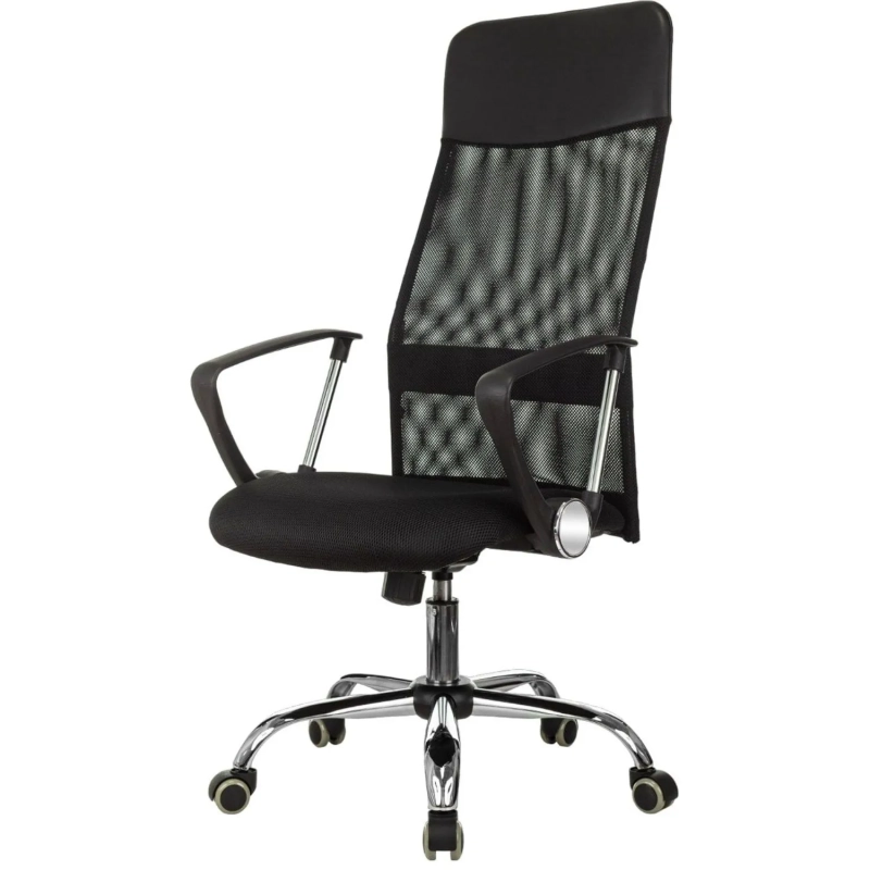 Кресло 0MX_VB_EChair-508 TTW сетка/ткань/кожзам&nbsp; черный хром