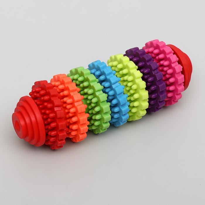 Игрушка жевательная суперпрочная Игрушка жевательная суперпрочная "Шестеренки", 7 колец, 14 см,