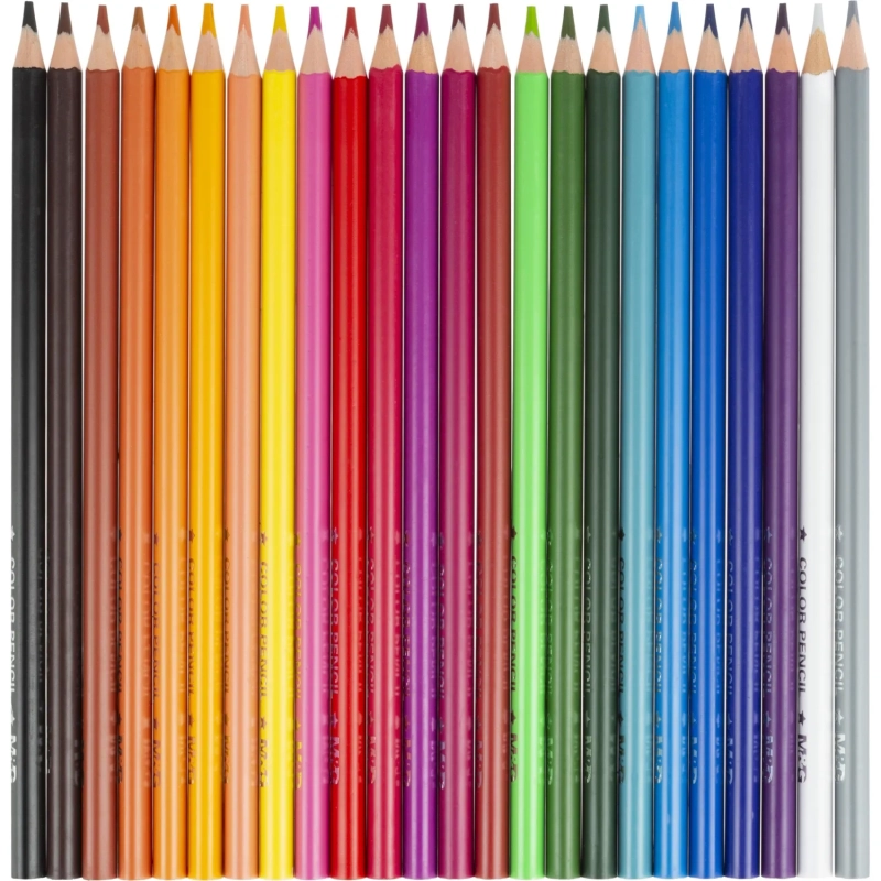 Карандаши цветные M&G&nbsp; пластиковые шестигранные, 24 цв в наборе