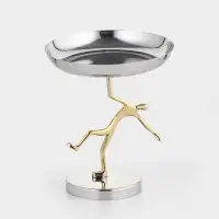 Салатник на подставке &laquo;Человек&raquo;, 17&times;17&times;20 см, нержавеющая сталь, латунь
