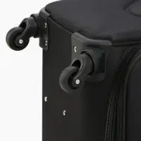 Чемодан на колёсах Royalbag большой 104 л (L), на молнии, с увеличением, кодовый замок, 4 колеса, чёрный