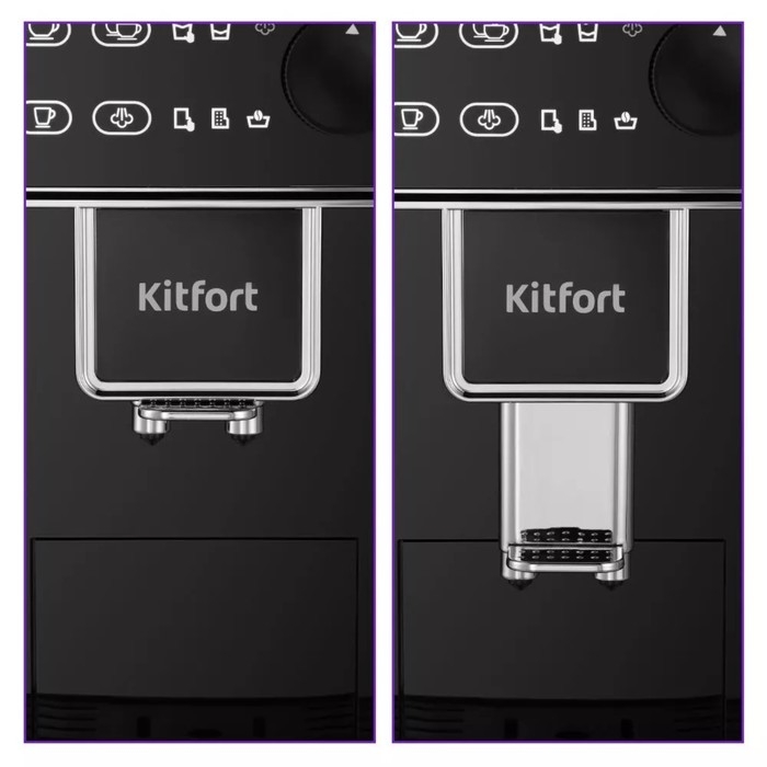 Кофемашина Kitfort КТ-7256, автоматическая, 1350 Вт, 1.5 л, чёрная Кофемашина Kitfort КТ-7256, автоматическая, 1350 Вт, 1.5 л, чёрная