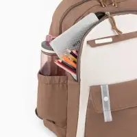 Рюкзак 31*14*44 см, 2 отд. 3 н/карм+пенал, Комби корич/бел