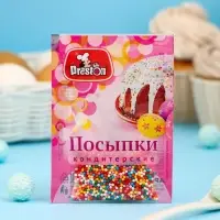 Посыпки кондитерские декоративные Preston "Радуга-бисер", 7 г