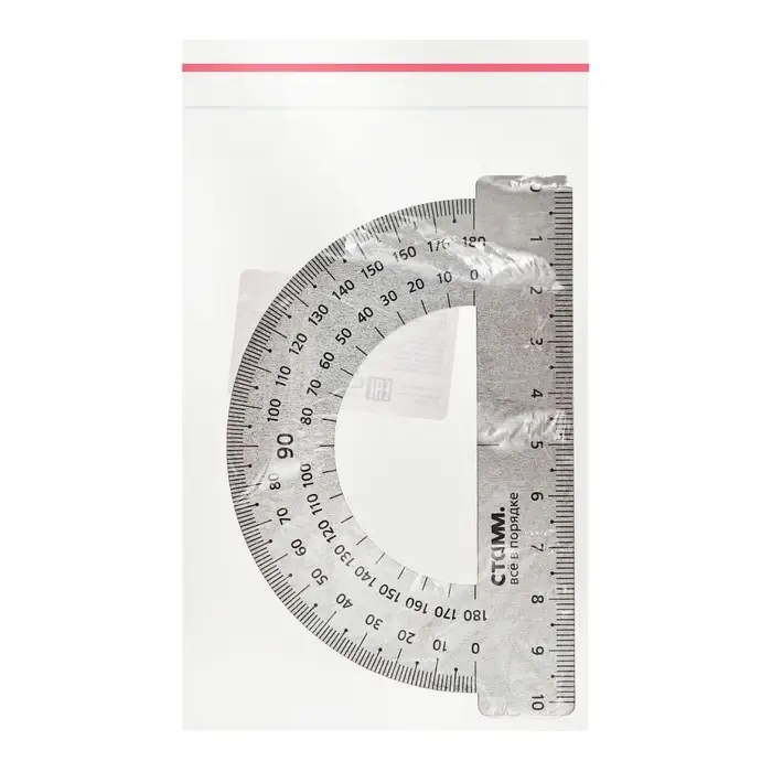 Транспортир 180°/10 см «Стамм», металлический Транспортир 180°/10 см «Стамм», металлический