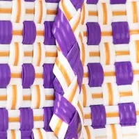 Сумка плетёная, 40&times;20&times;55 см, пластик, фиолетово-белая