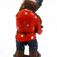 Садовая фигура из полистоуна &laquo;Дед с самоваром&raquo;, 56&times;34&times;32 см