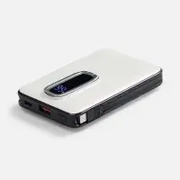 Аккумулятор с быстрой и беспроводной зарядкой Pearline, 10 000 мАч, жемчужно-белый