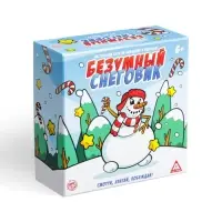 Настольная игра на реакцию и внимание новогодняя «Безумный снеговик», на Новый год, 50 карт