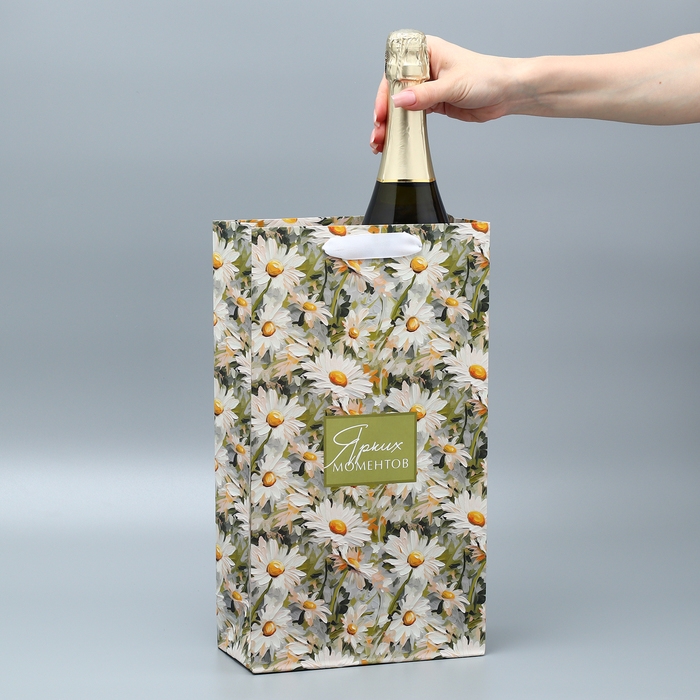 Пакет подарочный под две бутылки, упаковка, «Яркие моменты», 35 х 20 х 9 см Пакет подарочный под две бутылки, упаковка, «Яркие моменты», 35 х 20 х 9 см