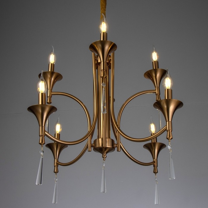 Люстра Люстра "Тронг" 8х40Вт Е14 латунь 72х72х63 см BayerLux