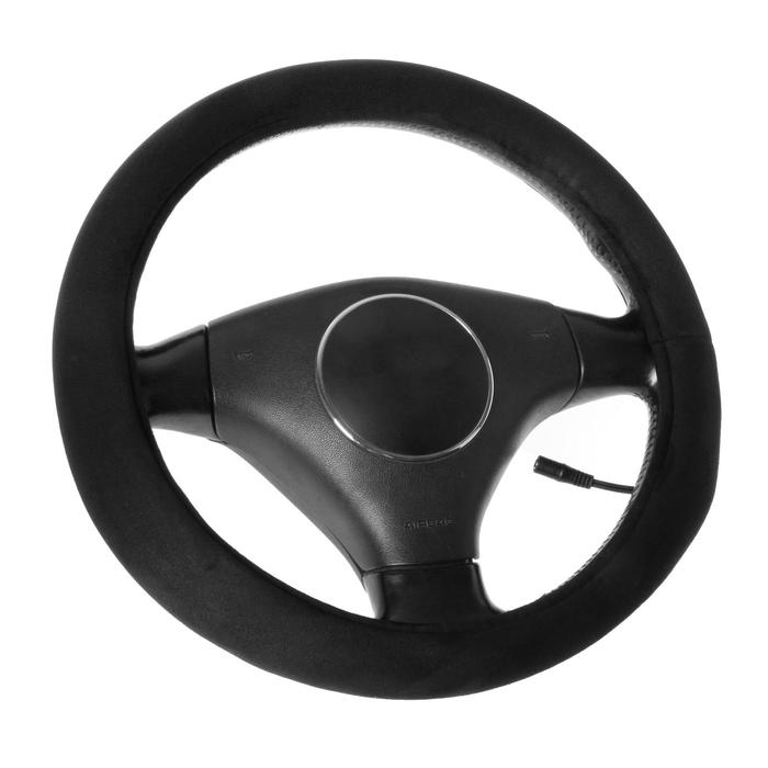 Оплетка на руль с подогревом от прикуривателя, 12 В, 40 Вт, размер 38 см, чёрный Оплетка на руль с подогревом от прикуривателя, 12 В, 40 Вт, размер 38 см, чёрный