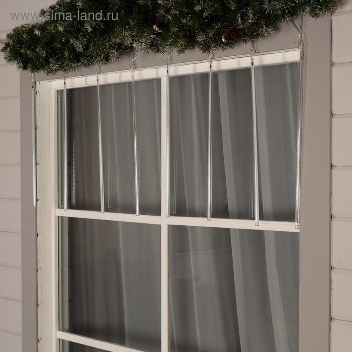 Гирлянда «Сосульки» 2.5 × 0.5 м, IP65, прозрачная нить, 288 LED, свечение белое с эффектом стекания, 12 В