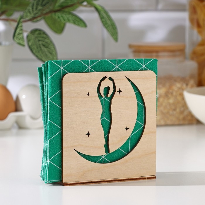 Салфетница деревянная «Балерина», 12×12×5,5 см Салфетница деревянная «Балерина», 12×12×5,5 см