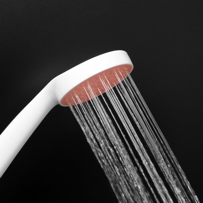 Душевая лейка ZEIN Z0209, 1 режим, пластик, цвет белый с розовой вставкой Душевая лейка ZEIN Z0209, 1 режим, пластик, цвет белый с розовой вставкой